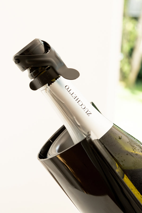 Schaumwein-Flaschenverschluss Mattschwarz