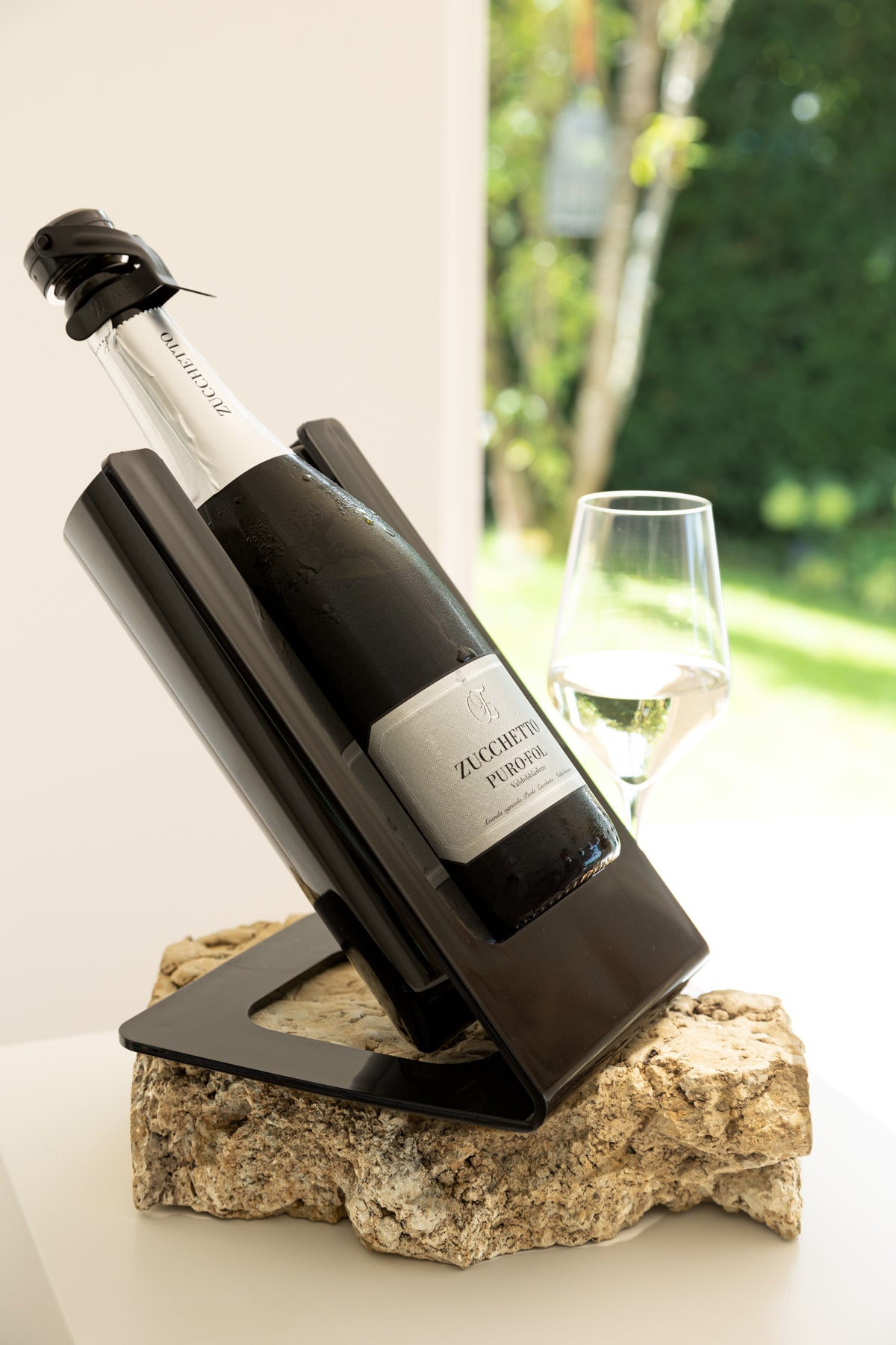 Schaumwein-Flaschenverschluss mattschwarz – Genussperlen